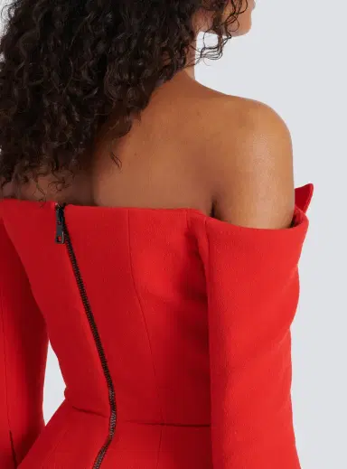Balmain Off-the-shoulder peplum top | Thumbnail 5