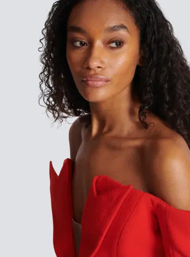 Balmain Off-the-shoulder peplum top | Thumbnail 7
