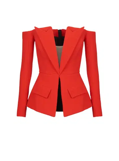 Balmain Off-the-shoulder peplum top | Thumbnail 1