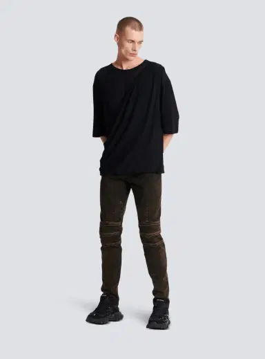 Balmain Slim-fit jeans with zipped belt | Thumbnail 2