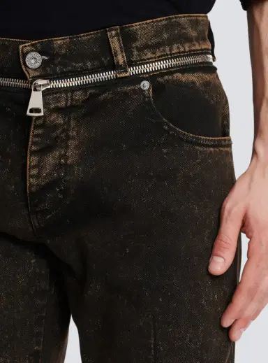 Balmain Slim-fit jeans with zipped belt | Thumbnail 6