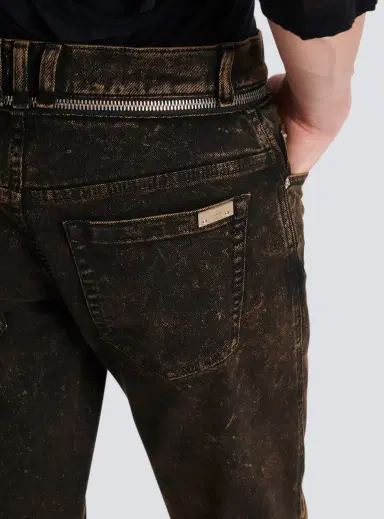 Balmain Slim-fit jeans with zipped belt | Thumbnail 7