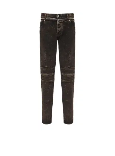 Balmain Slim-fit jeans with zipped belt | Thumbnail 1