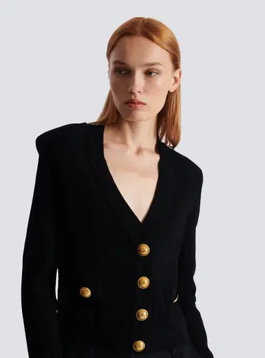 Balmain Cropped knit cardigan | Thumbnail 6 Balmain Cropped knit cardigan | Thumbnail 6