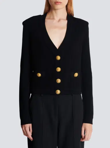 Balmain Cropped knit cardigan | Thumbnail 7 Balmain Cropped knit cardigan | Thumbnail 7