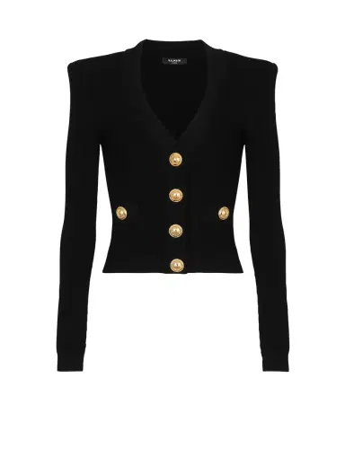 Balmain Cropped knit cardigan | Thumbnail 1 Balmain Cropped knit cardigan | Thumbnail 1