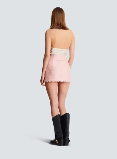 Balmain Short sequinned tweed skirt | Thumbnail 4