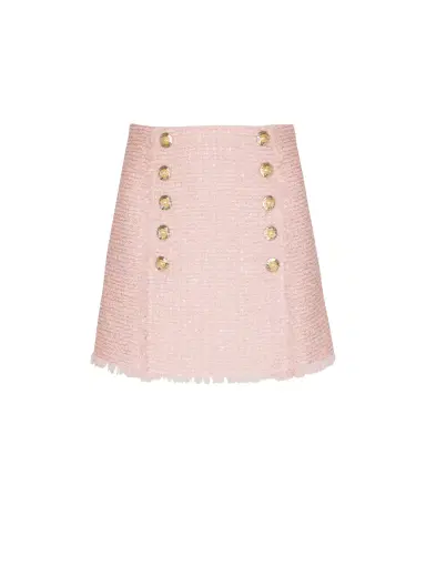 Balmain Short sequinned tweed skirt | Thumbnail 1