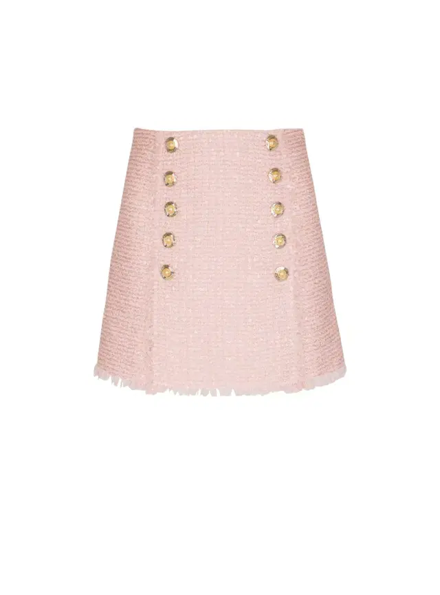 Balmain Short sequinned tweed skirt
