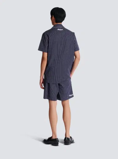 Balmain Striped poplin pyjama shirt | Thumbnail 4