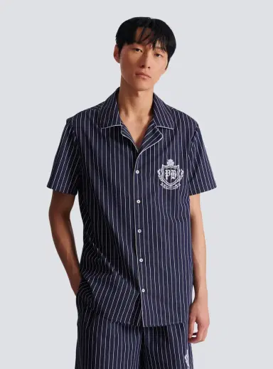 Balmain Striped poplin pyjama shirt | Thumbnail 7