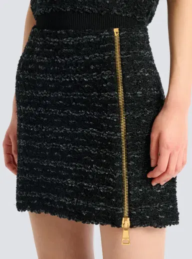 Balmain Short zipped tweed skirt | Thumbnail 4