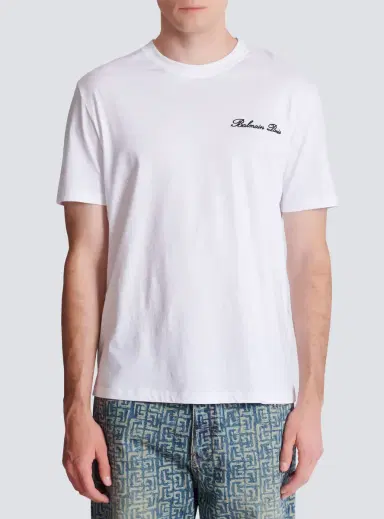 Balmain Embroidered  Signature T-shirt | Thumbnail 8