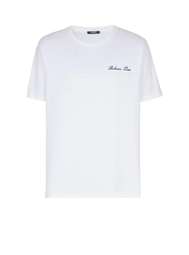 Balmain Embroidered  Signature T-shirt