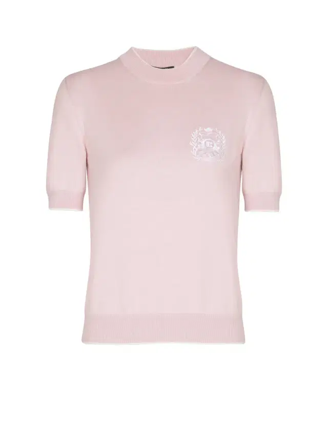Balmain Emblème-embroidered knit top