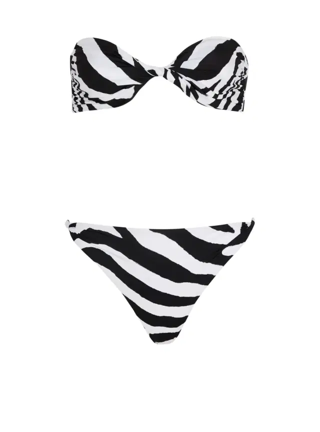 Balmain Zebra two-piece swimsuit