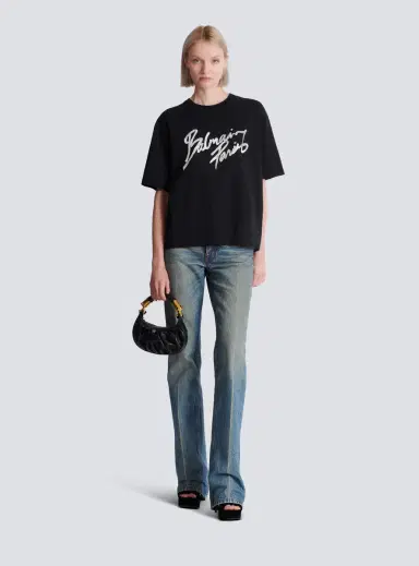 Balmain Boxy T-shirt with Paris Brush print | Thumbnail 2 Balmain Boxy T-shirt with Paris Brush print | Thumbnail 2