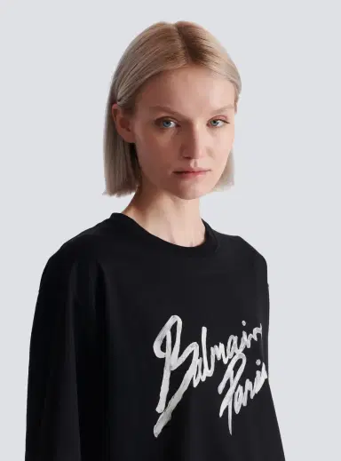 Balmain Boxy T-shirt with Paris Brush print | Thumbnail 6 Balmain Boxy T-shirt with Paris Brush print | Thumbnail 6