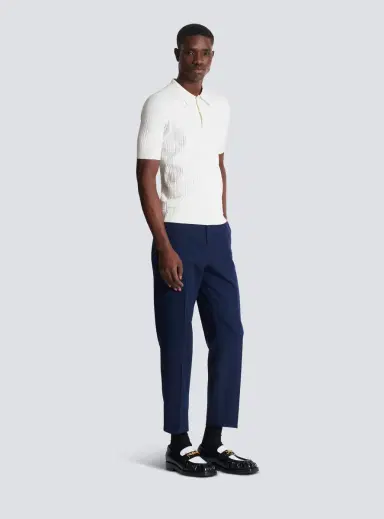 Balmain Monogram knit polo shirt | Thumbnail 3 Balmain Monogram knit polo shirt | Thumbnail 3
