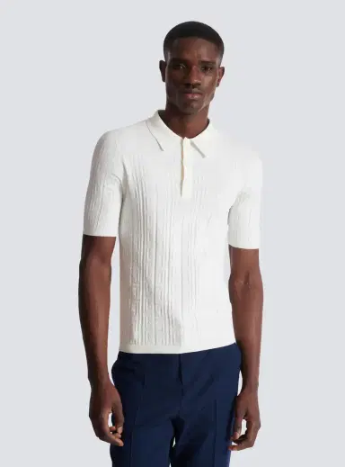 Balmain Monogram knit polo shirt | Thumbnail 5 Balmain Monogram knit polo shirt | Thumbnail 5
