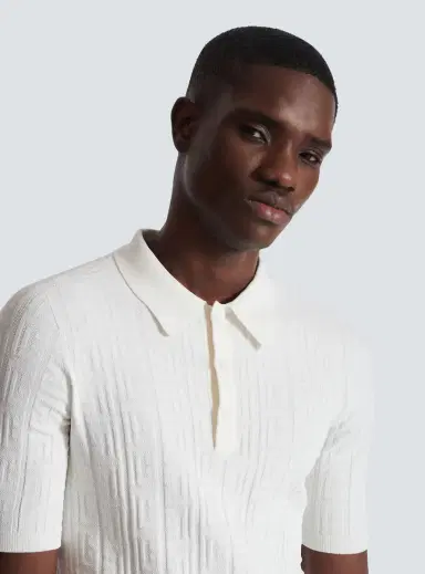 Balmain Monogram knit polo shirt | Thumbnail 6 Balmain Monogram knit polo shirt | Thumbnail 6