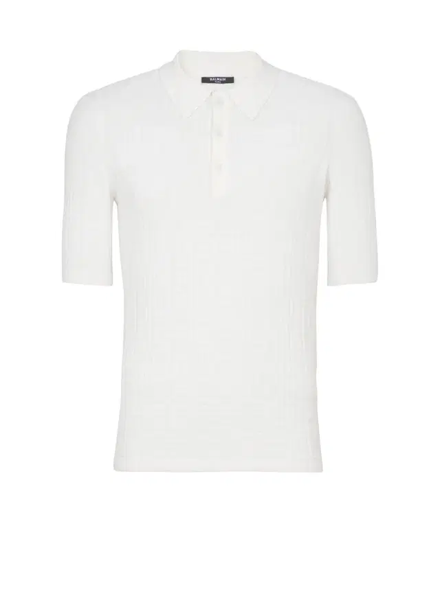 Balmain Monogram knit polo shirt