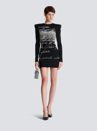 Balmain Short dress with "Love Letter" embroidery | Thumbnail 2