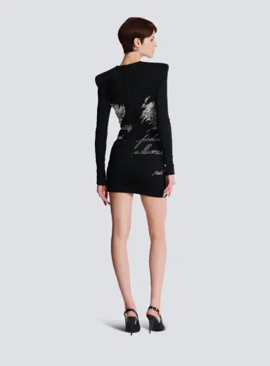 Balmain Short dress with "Love Letter" embroidery | Thumbnail 4