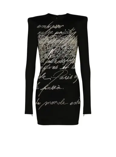 Balmain Short dress with "Love Letter" embroidery | Thumbnail 1