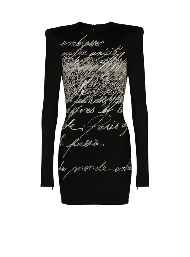 Short dress with "Love Letter" embroidery