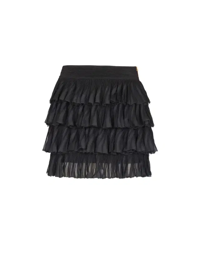 Balmain Short ruffled knit skirt