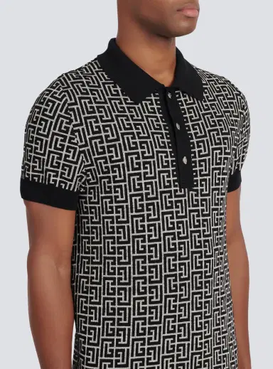 Balmain Wool polo shirt with monogram | Thumbnail 6