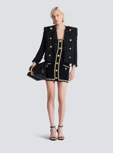 Balmain Tweed dress with pearl trim | Thumbnail 2
