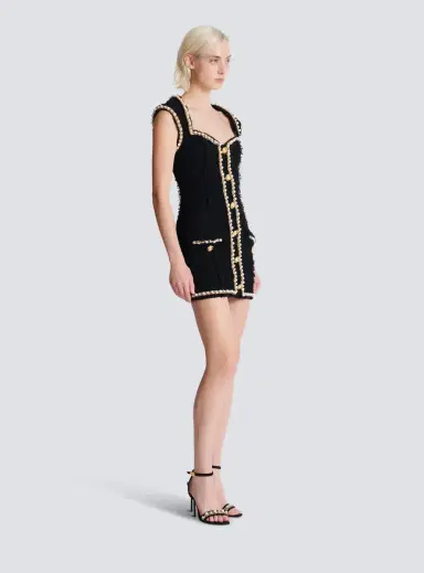 Balmain Tweed dress with pearl trim | Thumbnail 3