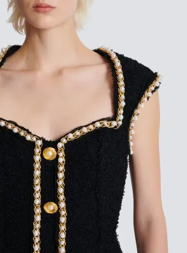 Balmain Tweed dress with pearl trim | Thumbnail 5