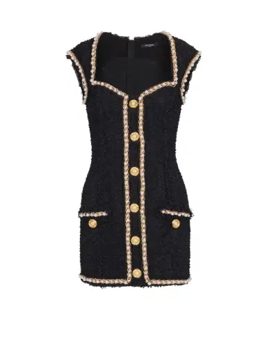 Balmain Tweed dress with pearl trim | Thumbnail 1