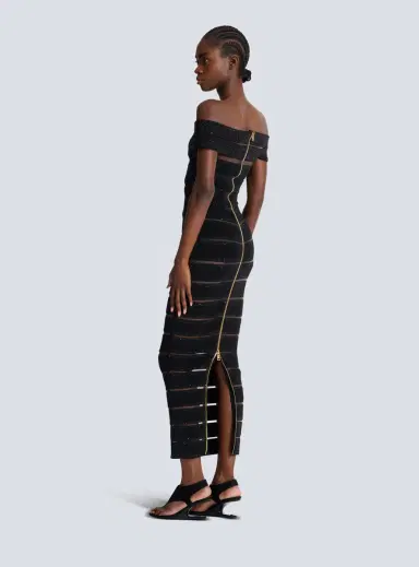 Balmain Mesh knit bodycon dress | Thumbnail 4 Balmain Mesh knit bodycon dress | Thumbnail 4