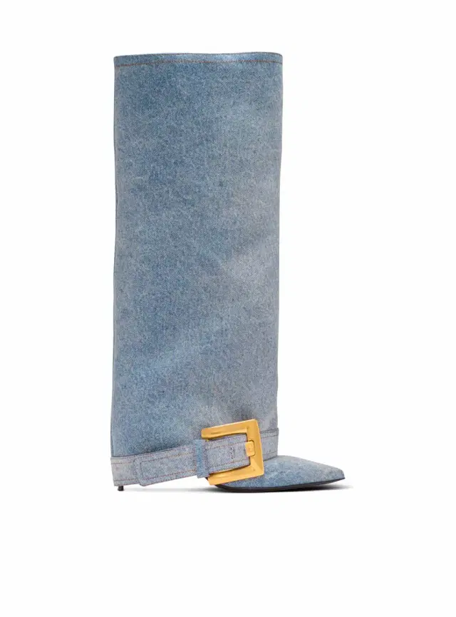 Balmain Anthem denim boots