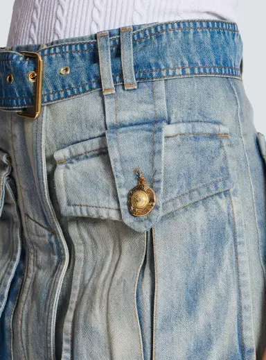 Balmain Denim skirt with pockets | Thumbnail 5