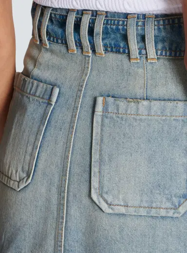 Balmain Denim skirt with pockets | Thumbnail 6
