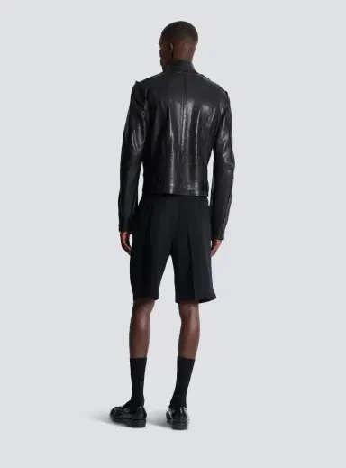 Balmain Lightweight lambskin leather biker jacket | Thumbnail 4 Balmain Lightweight lambskin leather biker jacket | Thumbnail 4