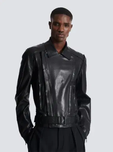 Balmain Lightweight lambskin leather biker jacket | Thumbnail 6 Balmain Lightweight lambskin leather biker jacket | Thumbnail 6