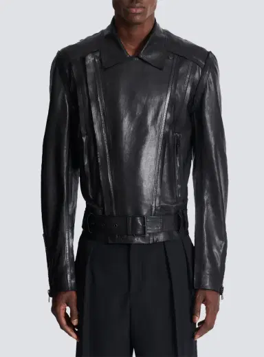 Balmain Lightweight lambskin leather biker jacket | Thumbnail 8 Balmain Lightweight lambskin leather biker jacket | Thumbnail 8