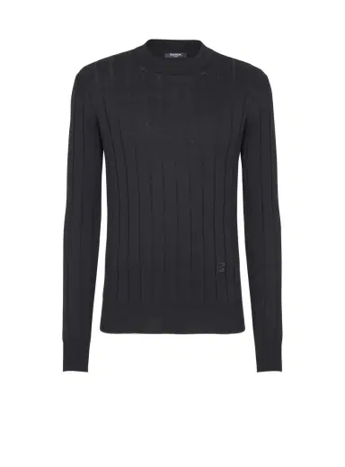 Balmain Silk and cotton knit PB jumper | Thumbnail 1 Balmain Silk and cotton knit PB jumper | Thumbnail 1