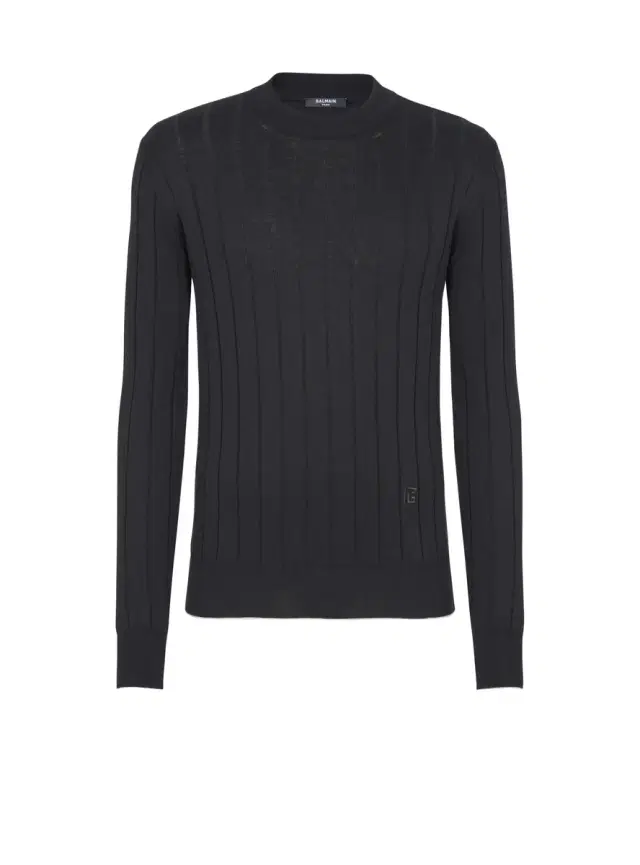 Balmain Silk and cotton knit PB jumper