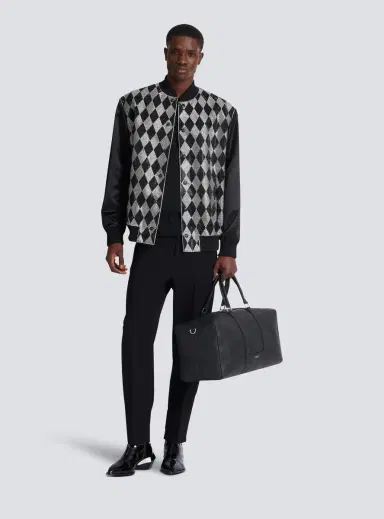 Balmain Diamond satin bomber jacket with rhinestones | Thumbnail 2