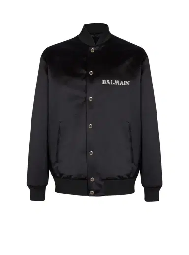 Balmain Satin bomber jacket with Galaxy embroidery | Thumbnail 1