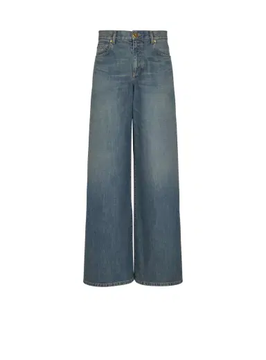 Balmain Wide-leg faded denim jeans | Thumbnail 1