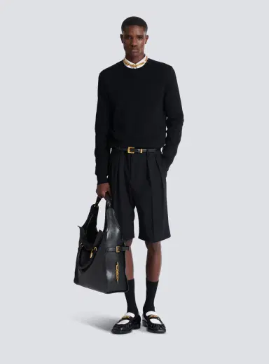Balmain Monogram knit and leopard pattern jumper | Thumbnail 2 Balmain Monogram knit and leopard pattern jumper | Thumbnail 2