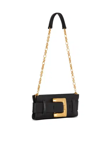 Balmain Anthem calfskin leather clutch | Thumbnail 3